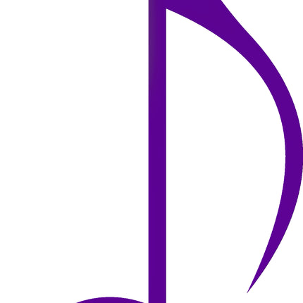 Purple Music Note 100% Cotton Fabric Panel Block EE2529