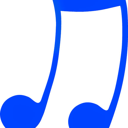 Blue Music Note 100% Cotton Fabric Panel Block EE2701