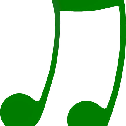 Green Music Note 100% Cotton Fabric Panel Block EE2704