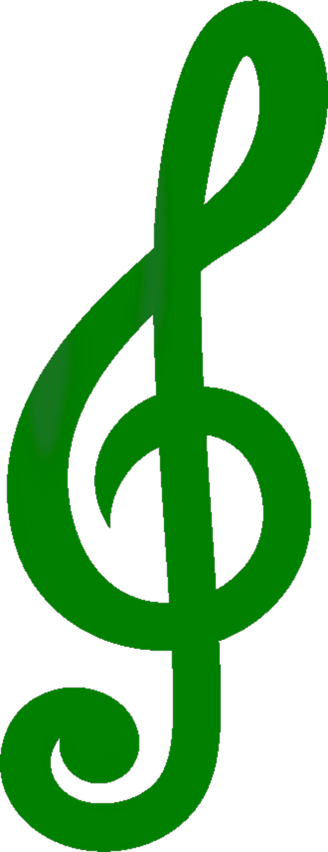 Green Treble Clef Note 100% Cotton Fabric Panel Block EE2710