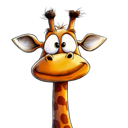 Quirky Humor Giraffe 100% Cotton Fabric Panel Block EE2776