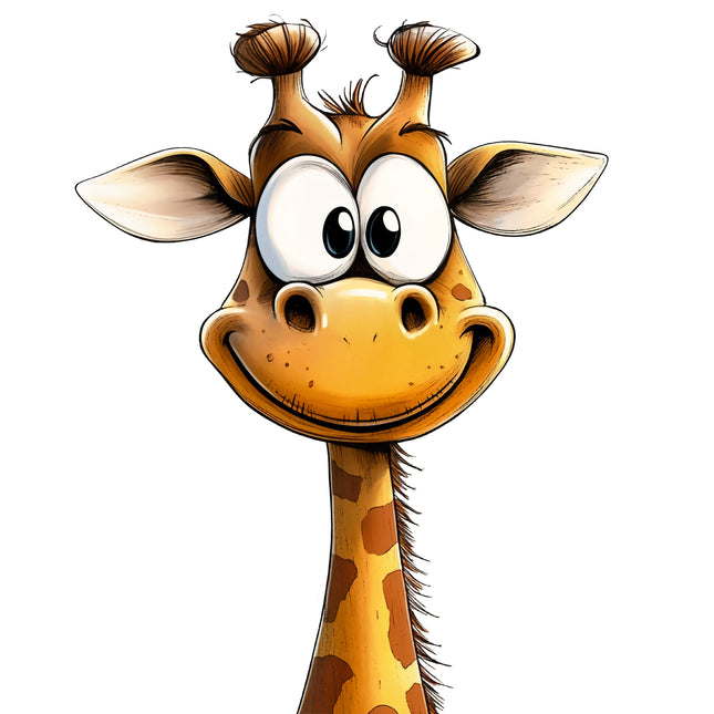 Quirky Humor Giraffe 100% Cotton Fabric Panel Block EE2782