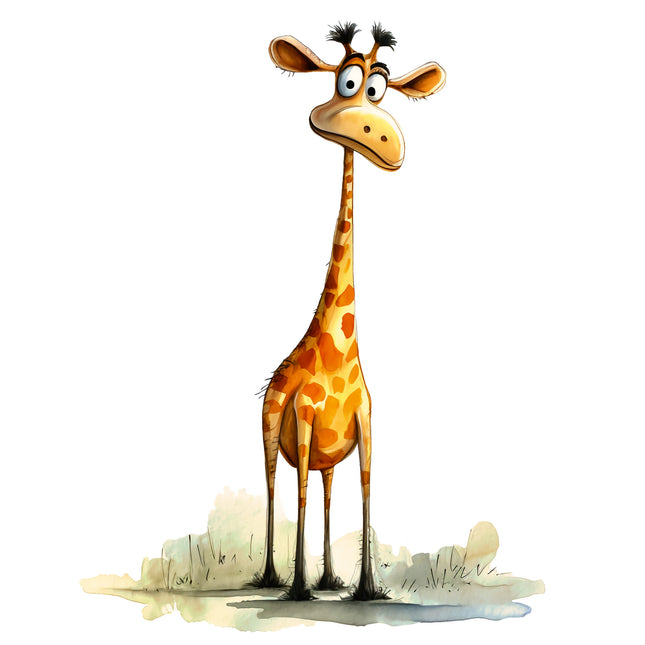 Quirky Humor Giraffe 100% Cotton Fabric Panel Block EE2789