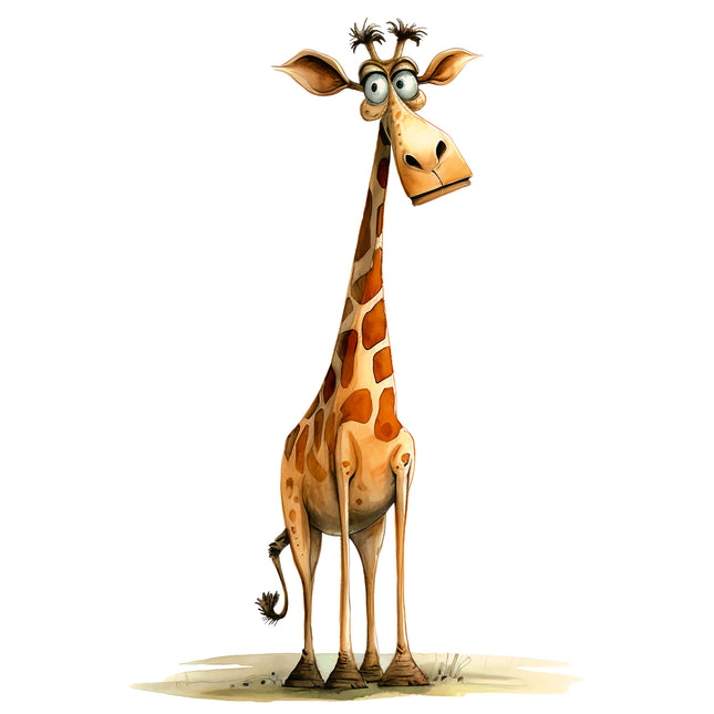 Quirky Humor Giraffe 100% Cotton Fabric Panel Block EE2790