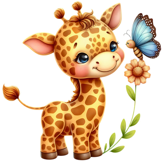 Baby Giraffe 100% Cotton Fabric Panel Block FLIP-EE2803