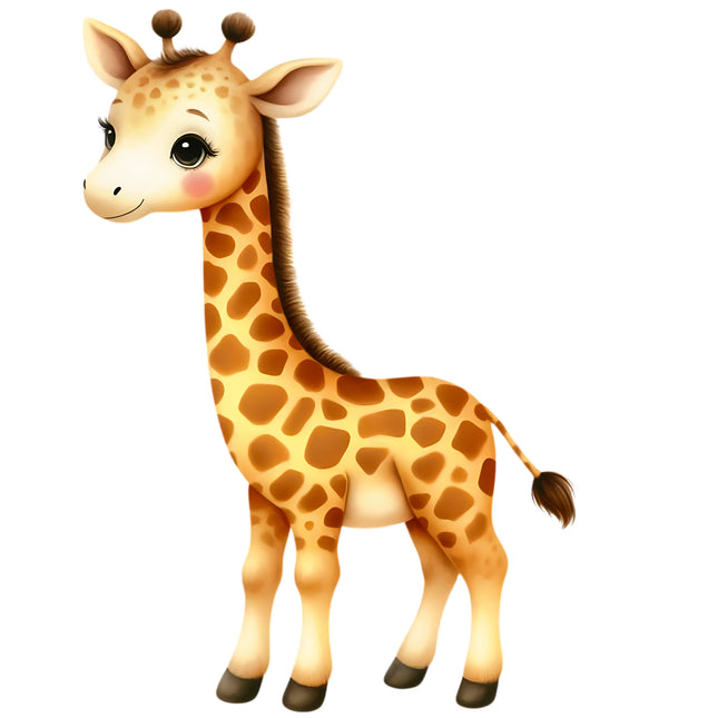 Baby Giraffe 100% Cotton Fabric Panel Block EE2809