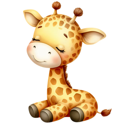 Baby Giraffe 100% Cotton Fabric Panel Block FLIP-EE2810