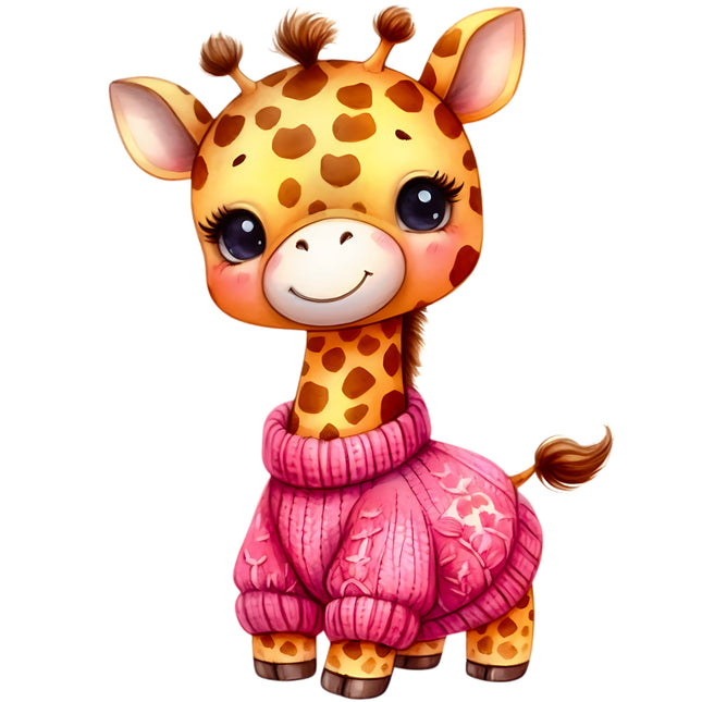 Baby Giraffe 100% Cotton Fabric Panel Block EE2811