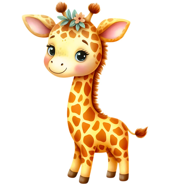 Baby Giraffe 100% Cotton Fabric Panel Block EE2812