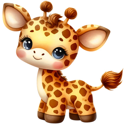 Baby Giraffe 100% Cotton Fabric Panel Block EE2814