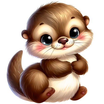 Otter 100% Cotton Fabric Panel Block EE2825