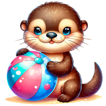 Otter 100% Cotton Fabric Panel Block EE2826