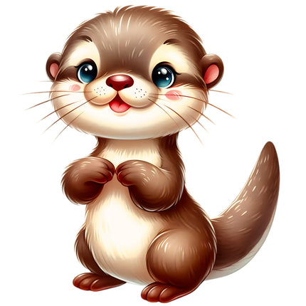 Otter 100% Cotton Fabric Panel Block EE2830