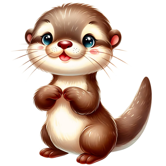 Otter 100% Cotton Fabric Panel Block EE2830