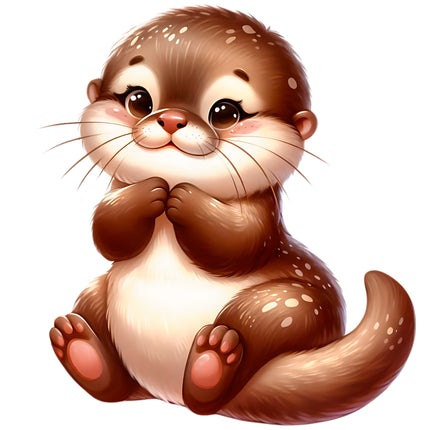 Otter 100% Cotton Fabric Panel Block EE2831