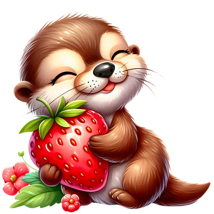 Otter 100% Cotton Fabric Panel Block EE2836