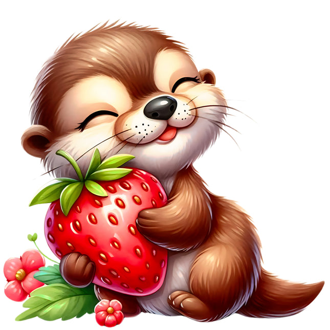 Otter 100% Cotton Fabric Panel Block EE2836