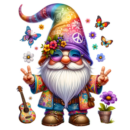 Hippie Gnome 100% Cotton Fabric Panel Block EE2853