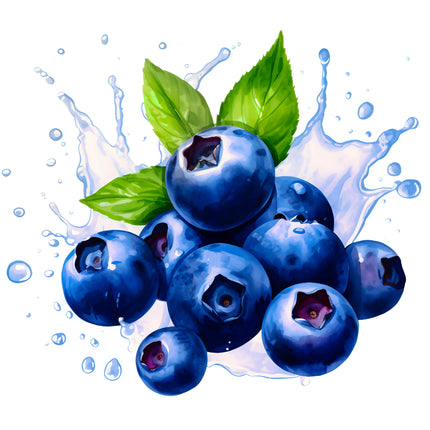 Blueberries 100% Cotton Fabric Panel Block EE292