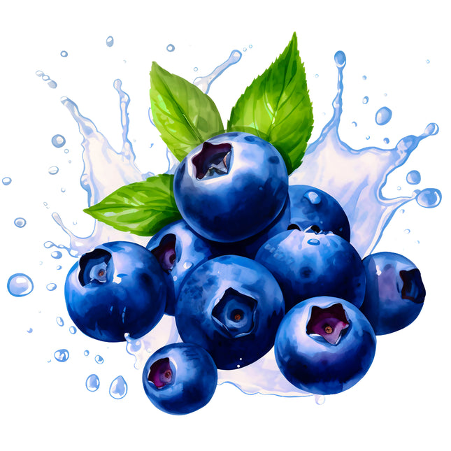 Blueberries 100% Cotton Fabric Panel Block EE292