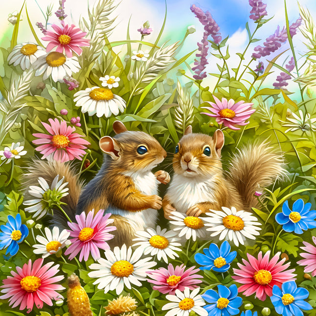squirrels fabric panel