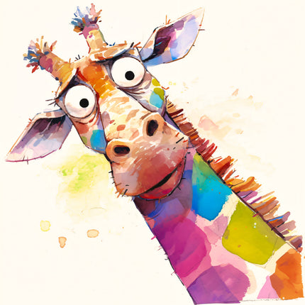 cartoon giraffe fabric panel
