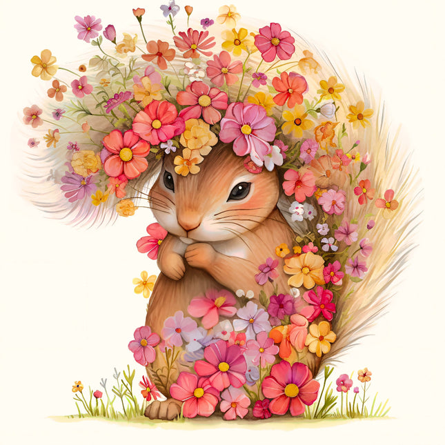 squirrel fabric panel