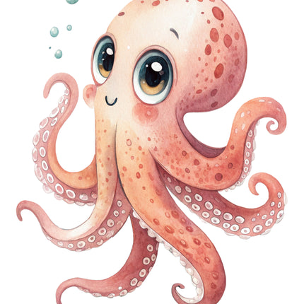 Octopus 100% Cotton Fabric Panel Block FLIP-EE2970