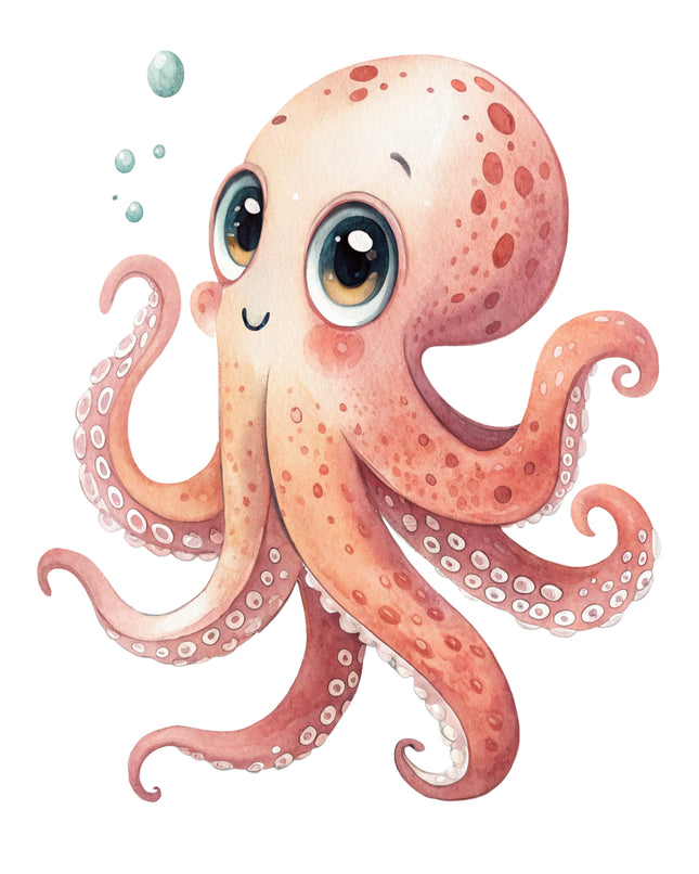 Octopus 100% Cotton Fabric Panel Block FLIP-EE2970