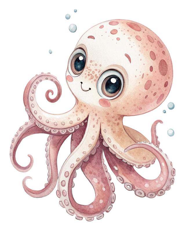 Octopus 100% Cotton Fabric Panel Block FLIP-EE2974