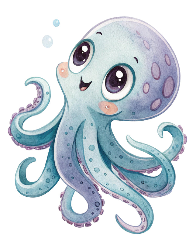 Octopus 100% Cotton Fabric Panel Block FLIP-EE2975