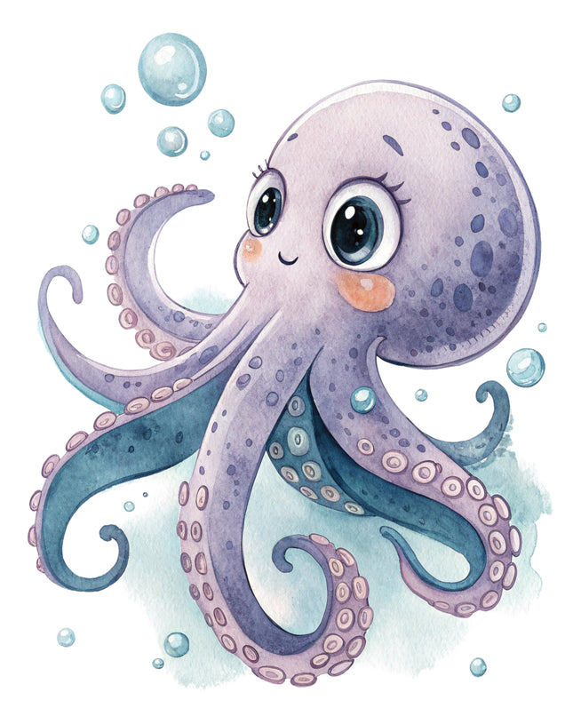 Octopus 100% Cotton Fabric Panel Block FLIP-EE2976