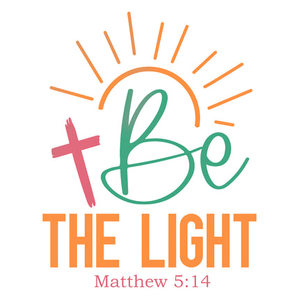 Be the Light Matthew 5:14 Faith 100% Cotton Fabric Panel Block EE3000