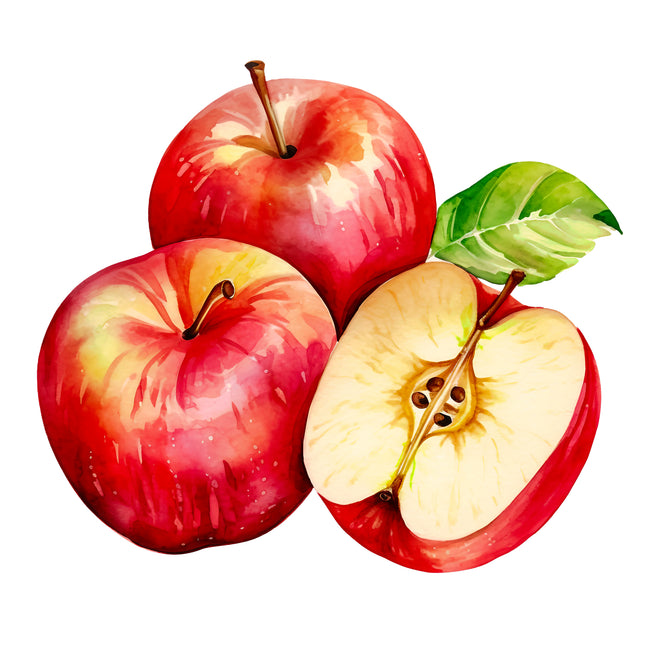 Apples 100% Cotton Fabric Panel Block EE324