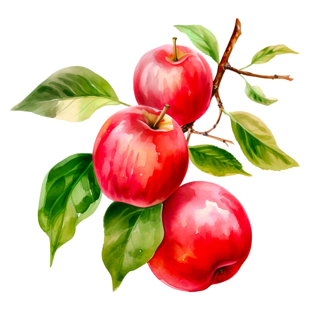 Apples 100% Cotton Fabric Panel Block EE329