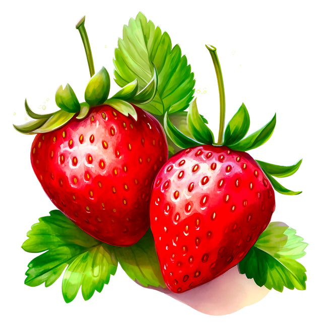 Strawberries 100% Cotton Fabric Panel Block EE505