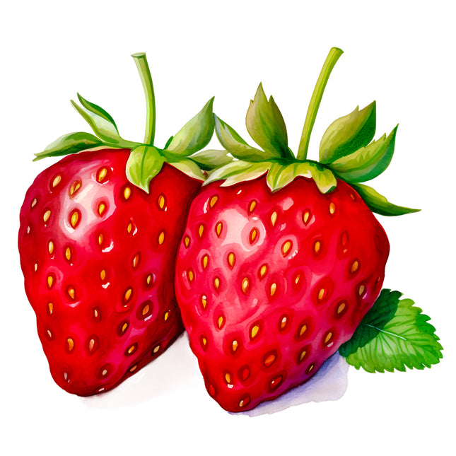 Strawberries 100% Cotton Fabric Panel Block EE508