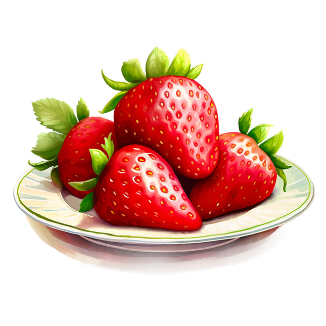 Strawberries 100% Cotton Fabric Panel Block EE523