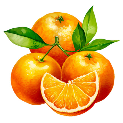 Fruit Oranges 100% Cotton Fabric Panel Block EE529