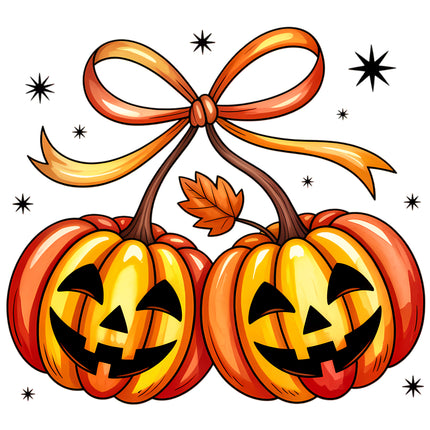 Halloween Pumpkin Cherries 100% Cotton Fabric Panel Block EE640