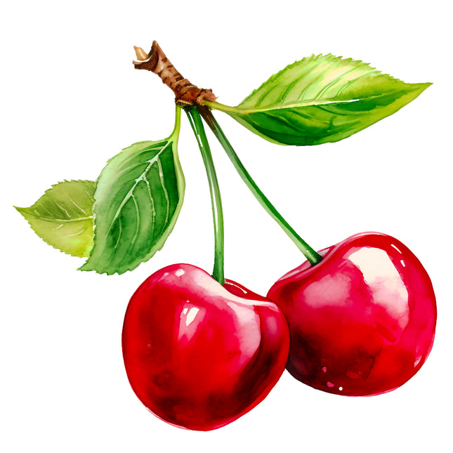 Cherries 100% Cotton Fabric Panel Block EE652