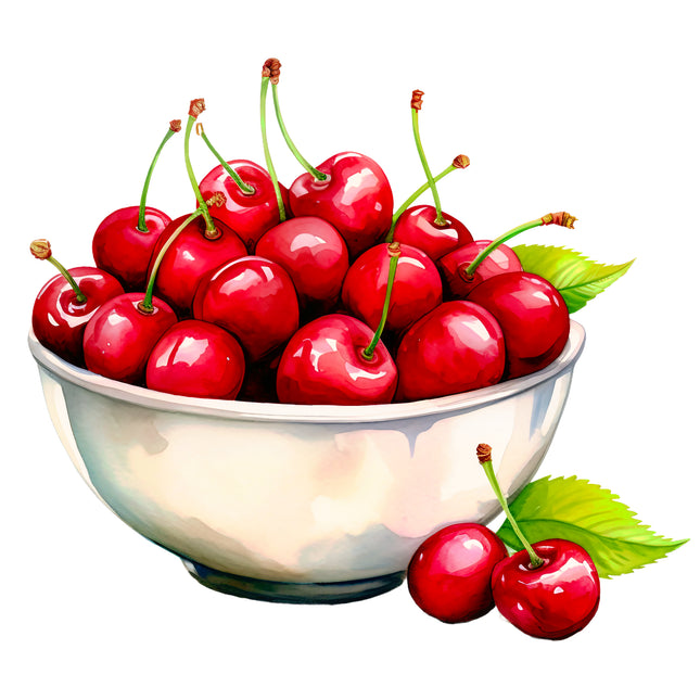 Cherries 100% Cotton Fabric Panel Block EE655