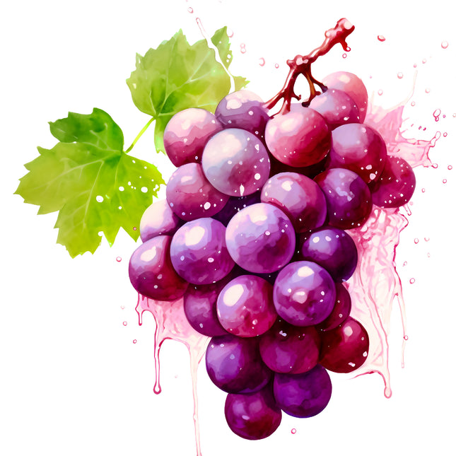 Fruit Grapes 100% Cotton Fabric Panel Block EE680