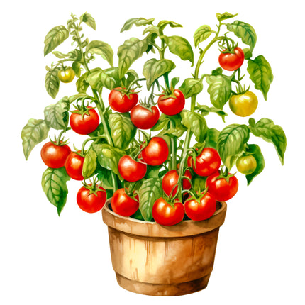Tomato Plant 100% Cotton Fabric Panel Block EE693