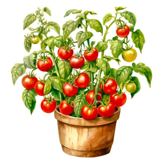 Tomato Plant 100% Cotton Fabric Panel Block EE693