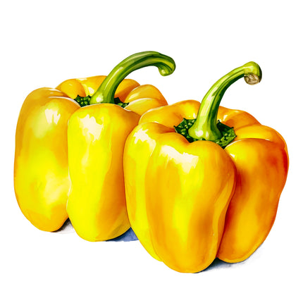 Yellow Peppers 100% Cotton Fabric Panel Block EE714