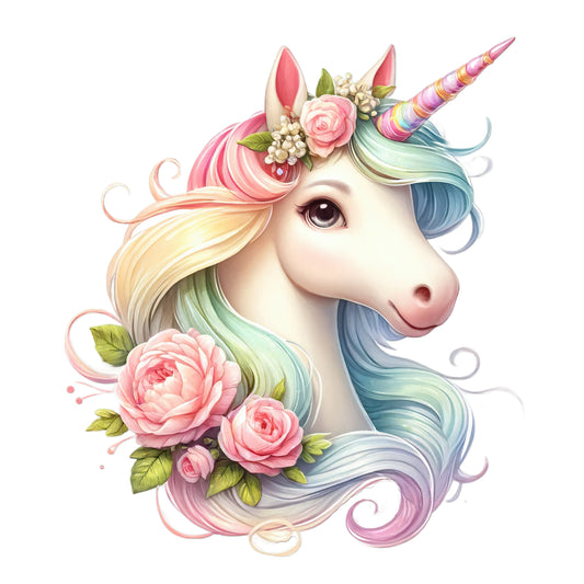 Unicorn 100% Cotton Fabric Panel Square | Quilting Sewing Block ET302