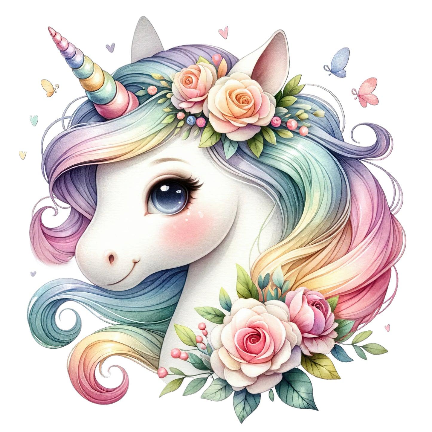 Unicorn 100% Cotton Fabric Panel Square | Quilting Sewing Block ET304