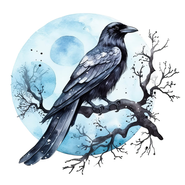 Raven 100% Cotton Fabric Panel Block ET325