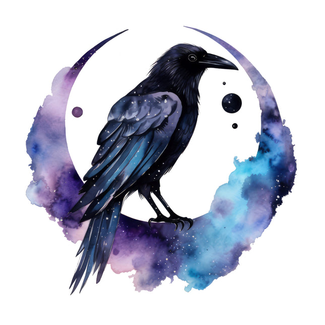 Black crow fabric panel